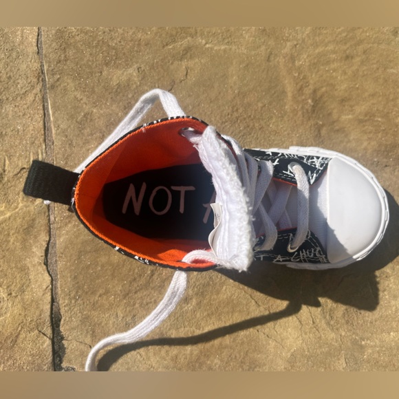 Converse Untitled Hi Top Sneaker Toddler Size 9 Black White "Not A Chuck" - Picture 9 of 12